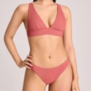 Cupshe Pink Triangle Bikini Set Swimwear